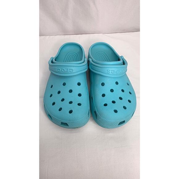 CROCS Turquoise Unisex Slip on Clogs Shoes Sandals Women's 8 - Picture 3 of 11